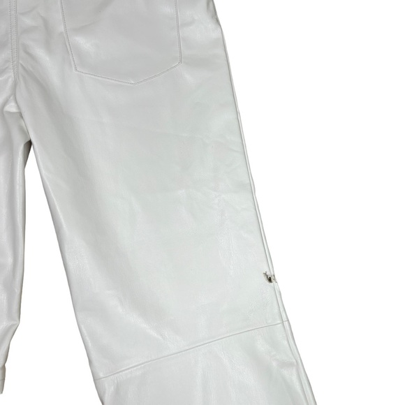 Alice + Olivia FLAWED Marshall Vegan Leather High Rise Cropped Pant NWT 8 - Picture 6 of 11